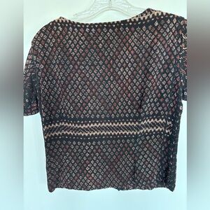 Ikat button down blouse